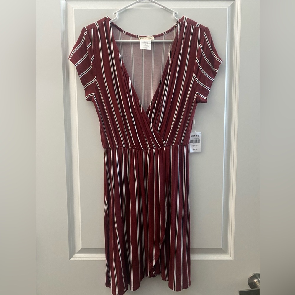 Women’s Böhme V-Neck Striped Dress - Size M
